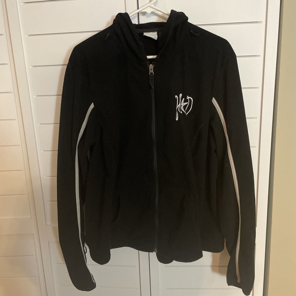 Harley Davidson Womens 2W Full Zip Hoodie Black Pit To Pit 25” Length 26”
